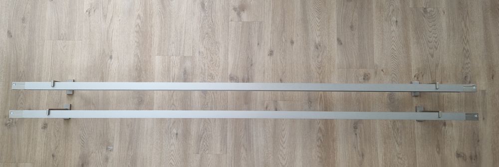 Dwa karnisze apartamentowe 200 cm (podwójne), inox / stal szczotkowana