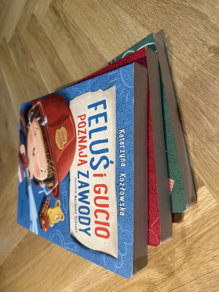 Zestaw 3 książek Feluś i Gucio, stan jak NOWE