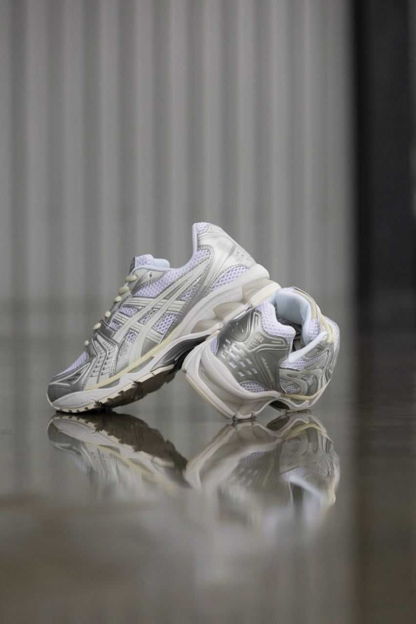 Чоловічі кросівки Asics Gel-Kayano 14 білий з сріблом 0982 ЯКІСТЬ
