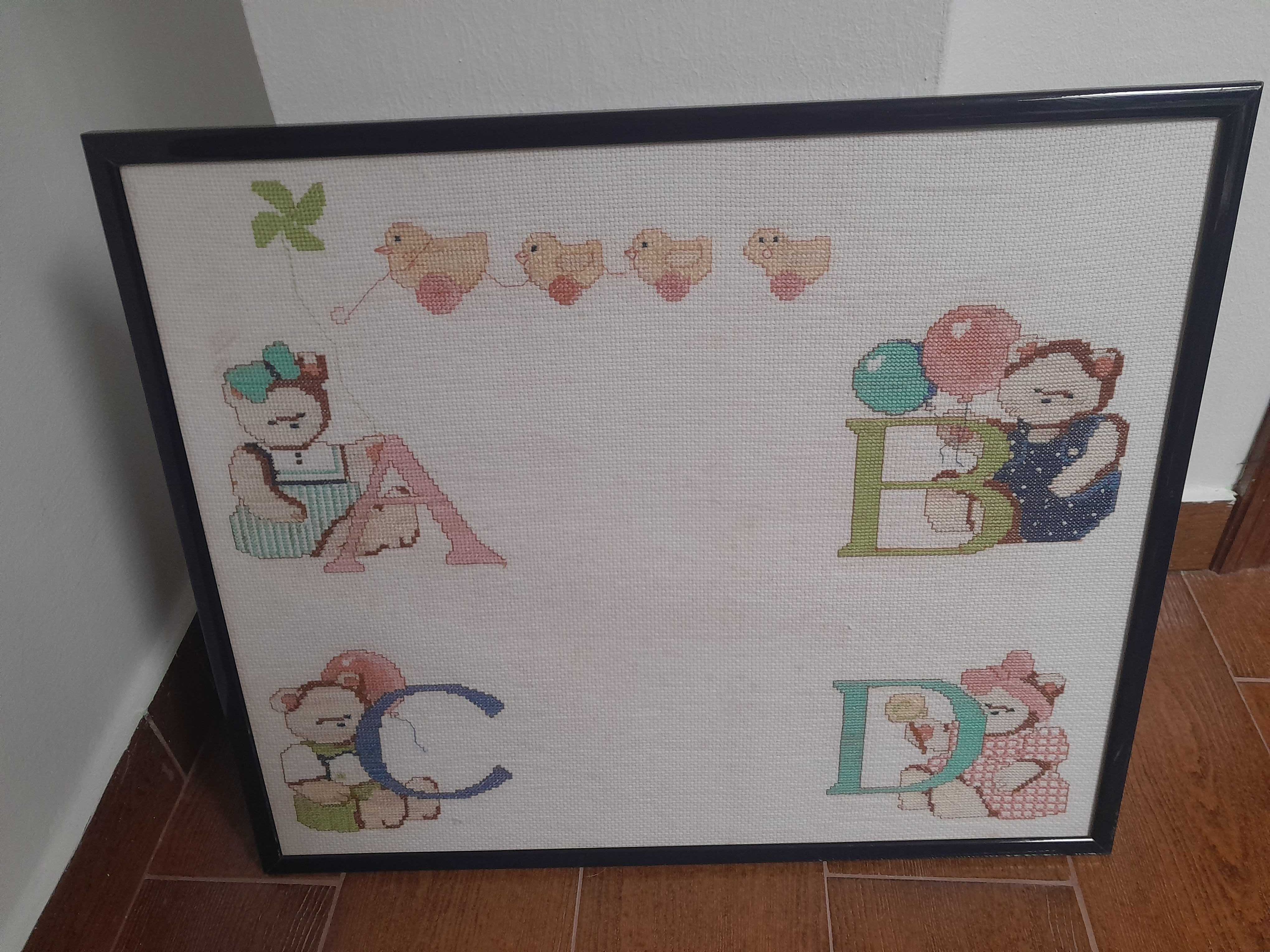 Quadro decorativo em ponto cruz