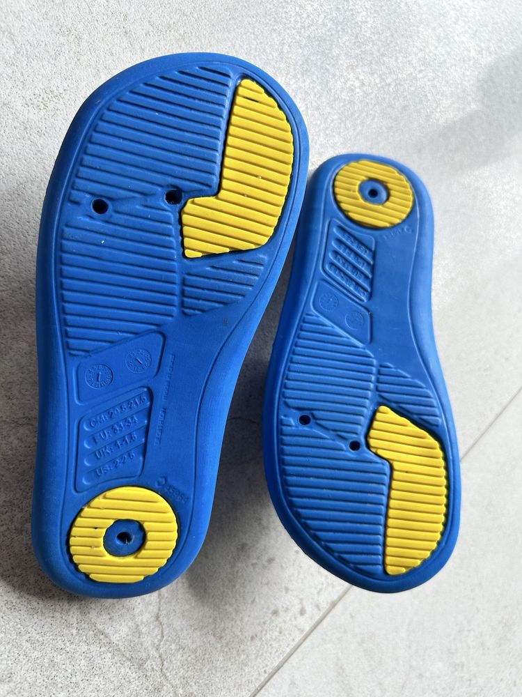 Nabaiji Klapki dla dzieci niebieskie 33-34 stan bdb