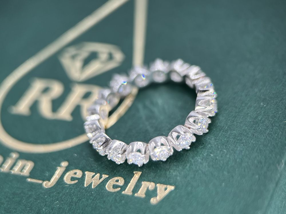 Кольцо дорожка с бриллиантами 1.35ct каблучка діаманти