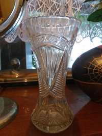 Stary szklany wazon . Vintage .