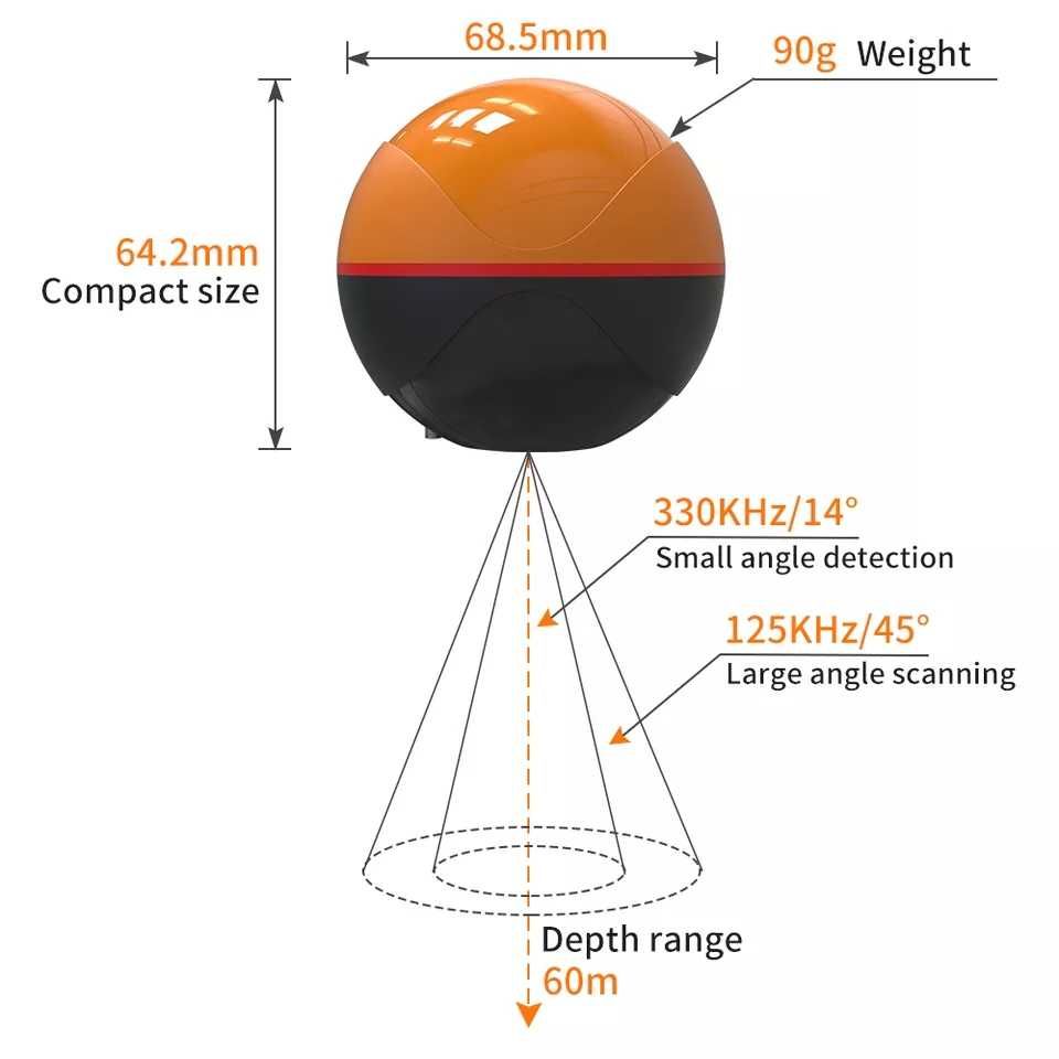 Эхолот беспроводной Fish Finder Erchang F68.