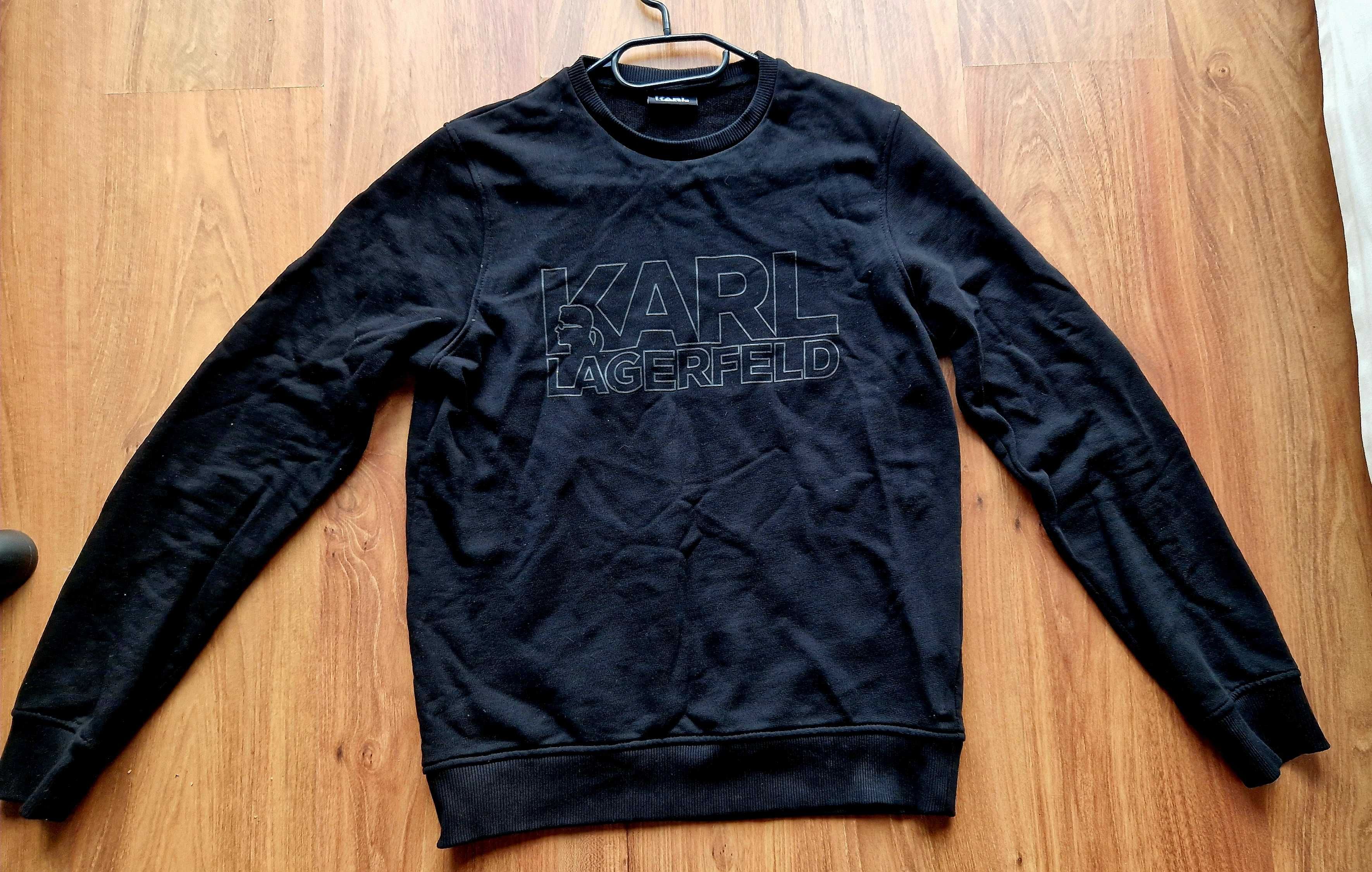 Oryginalna czarna bluza męska Karl Lagerfeld r. S