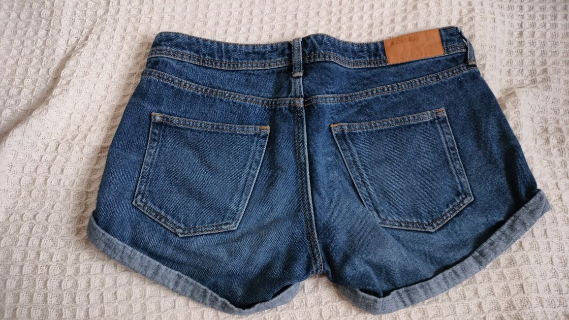 Szorty krótkie spodenki jeansowe H&M 38 podwinięte nogawki