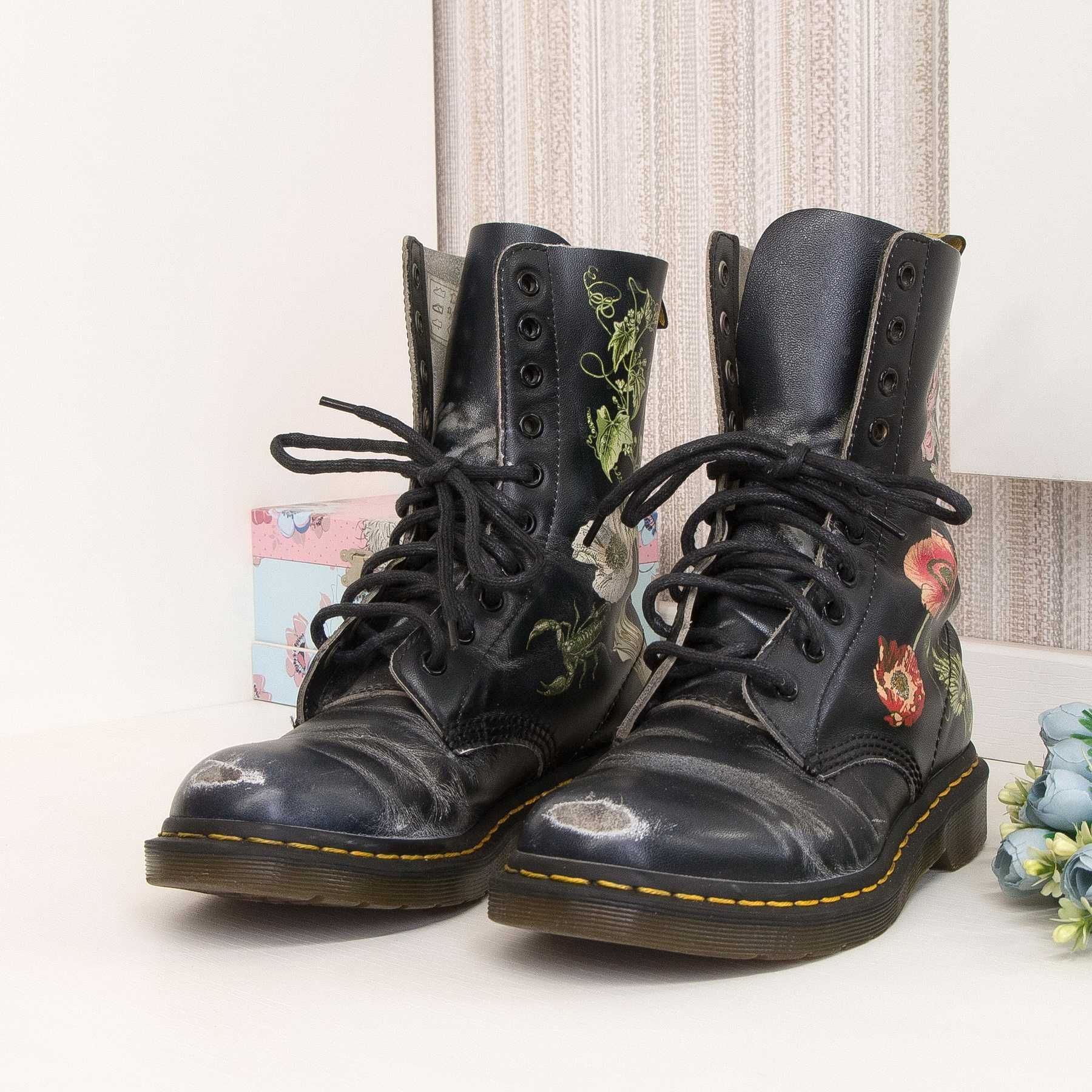 Ботинки грубые кожаные, Dr Martens. Натуральная кожа.