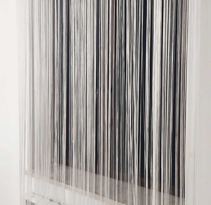 Zasłony makarony biały ciepły 300 cm×250 cm