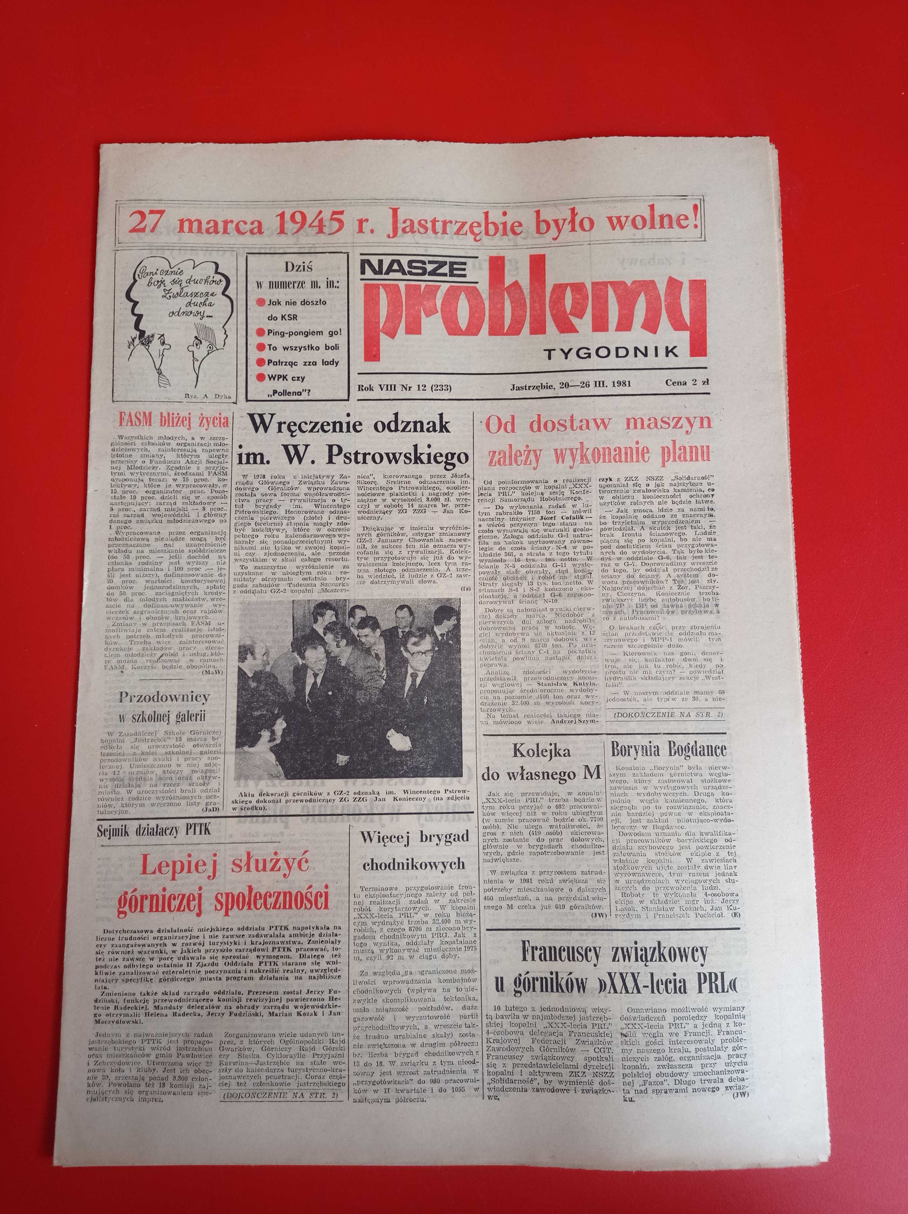 Nasze problemy, Jastrzębie, nr 12, 20-26 marca 1981