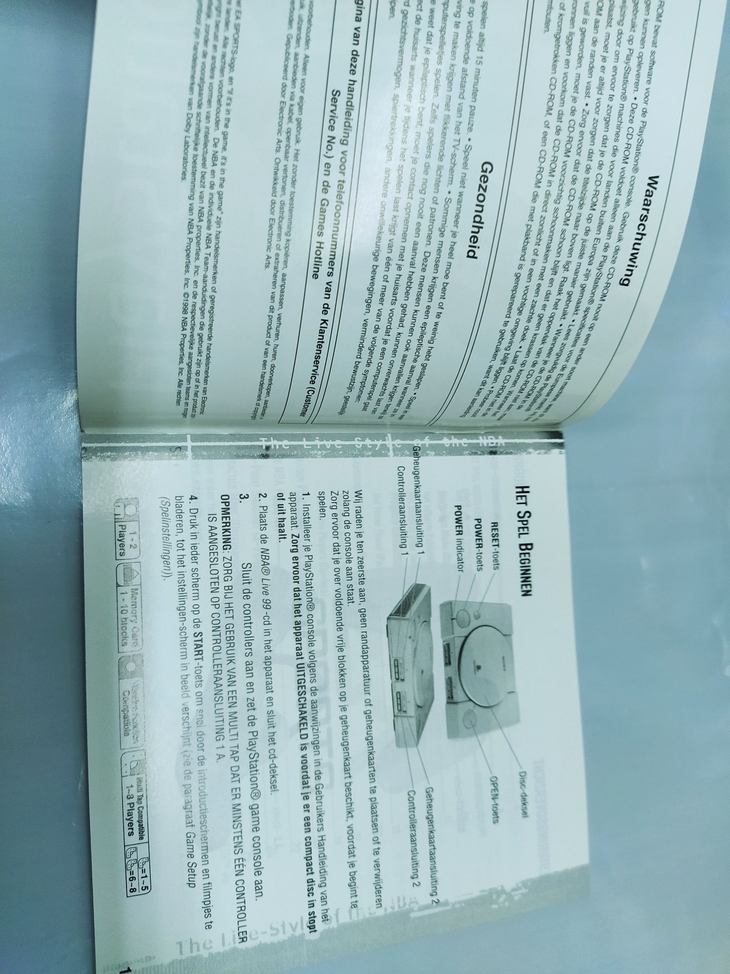 Ps1 psx one PlayStation INSTRUKCJA NBA 99 angielska