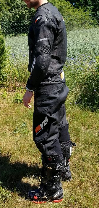 Komplet MVD na supermoto spodnie i kurtka kombinezon motocyklowy roz M