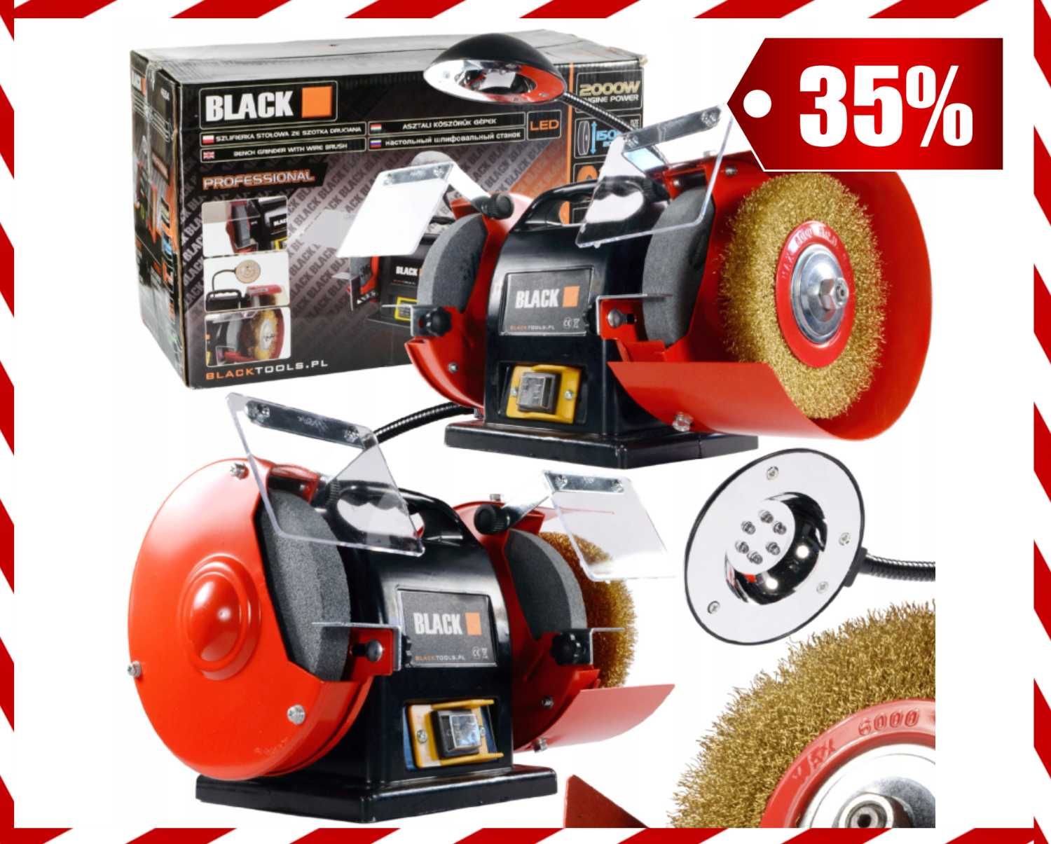 SZLIFIERKA STOŁOWA 200W Podwójna Do Ostrzenia x2 Kamienie (WYPRZEDAŻ)