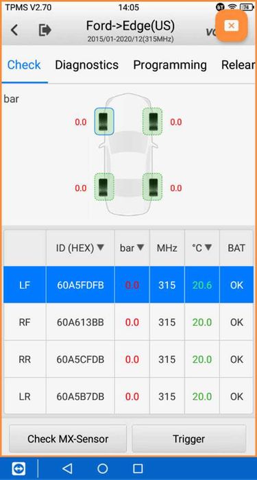 Autel Czujnik TPMS 1-SENSOR MX-Sensor METAL 315+433MHz. Faktura VAT