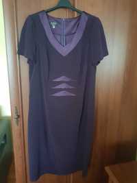 Fioletowa, śliwkowa sukienka, rozmiar 48