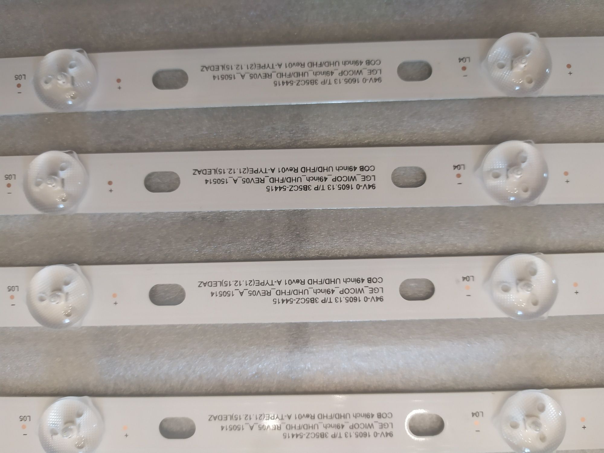 Barras LED's novas para TV LG 49"