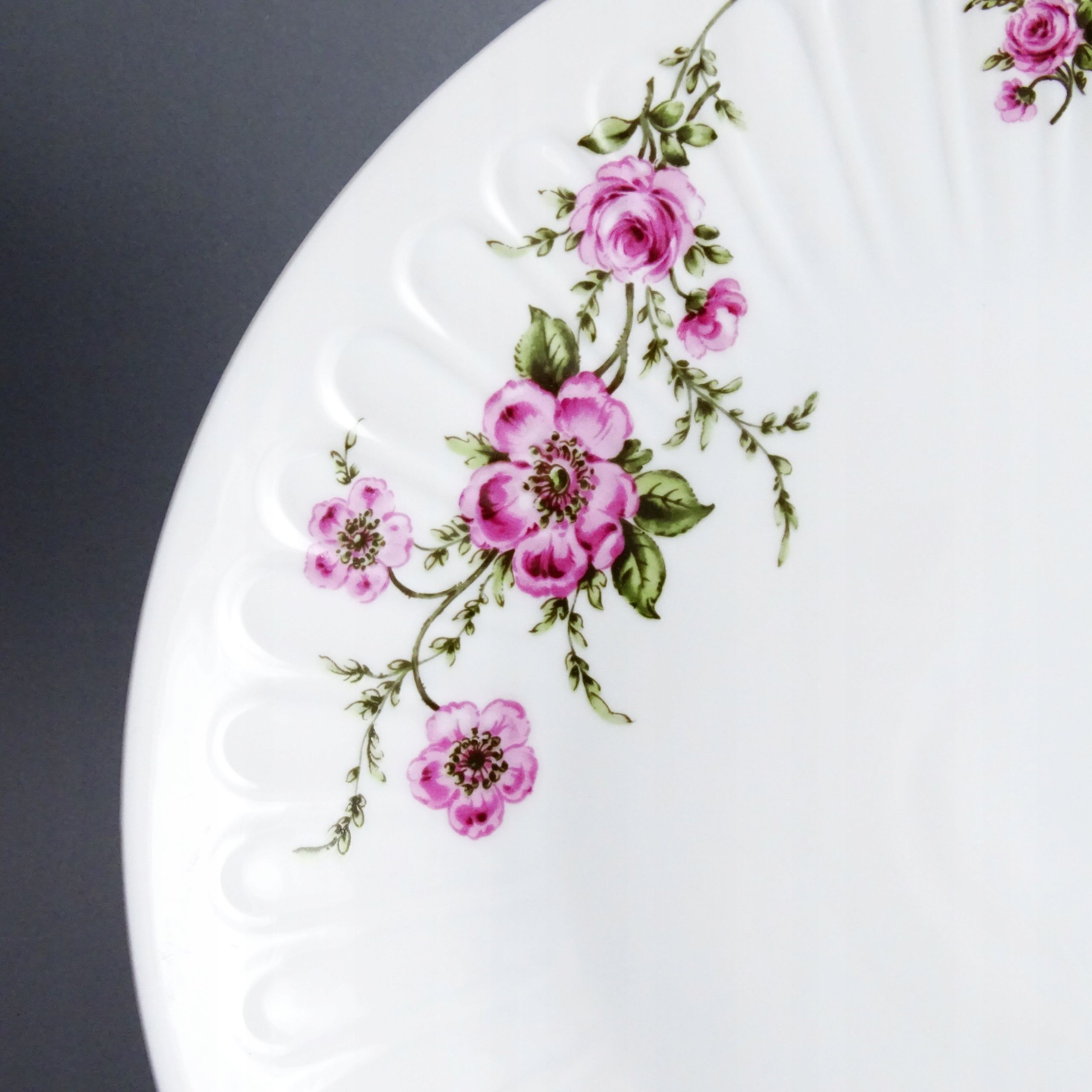 piękna duża patera porcelanowa henneber kwiaty