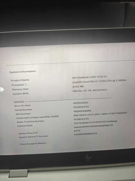 Hp x360 1030 g2 без зарядного