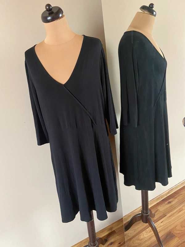 46 48 xxxl plus size +size simply be sukienka na zakladki basic midi