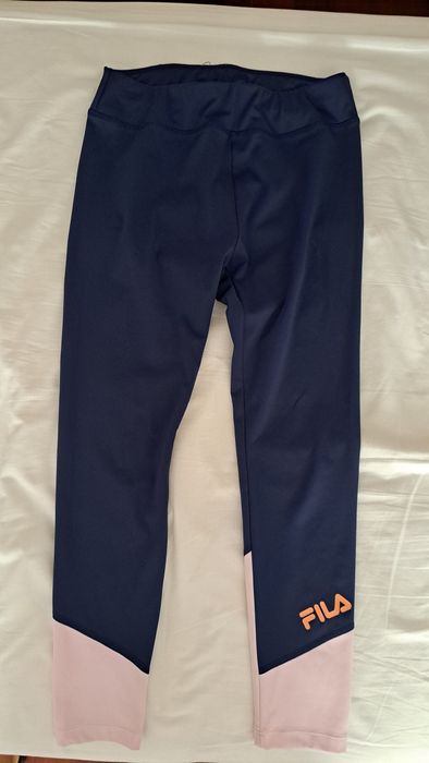 Leggins azul marinho e rosa FILA 16 anos- NOVO