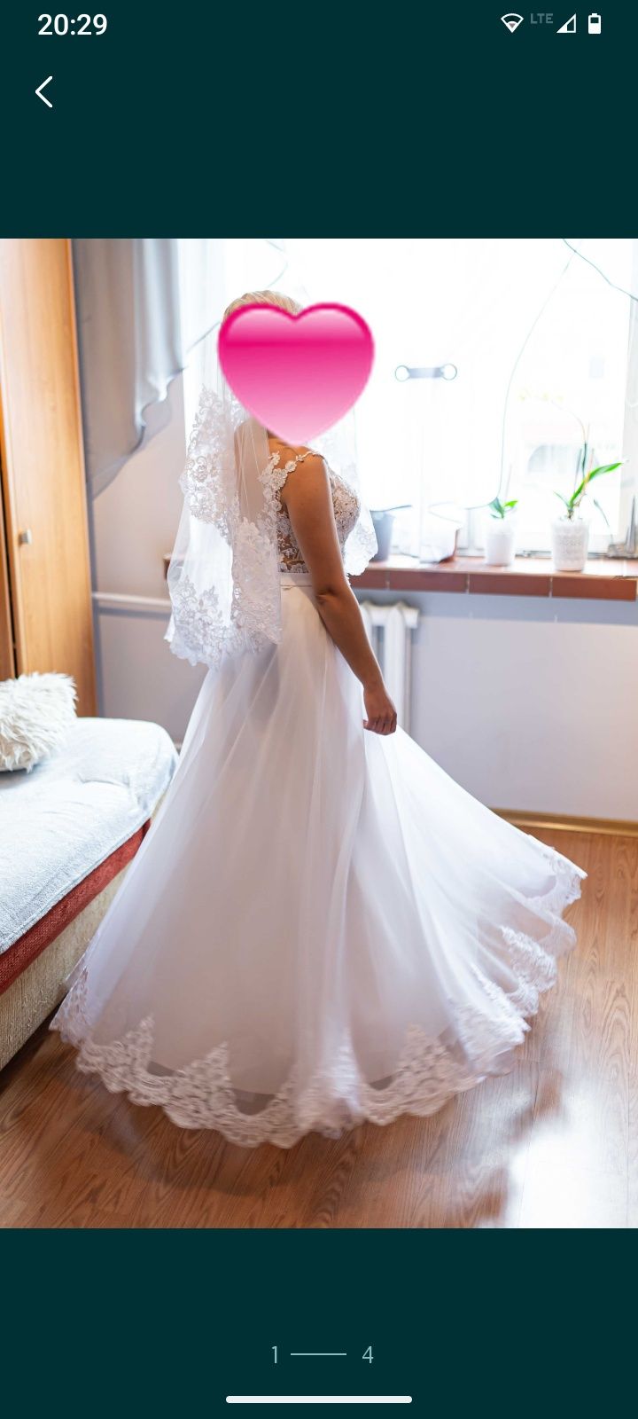 Suknia ślubna kolor bialy