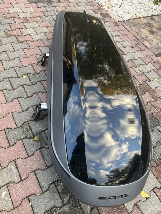 Bagażnik dachowy box Mercedes AMG plus relingi dachowe do S-klasa w222
