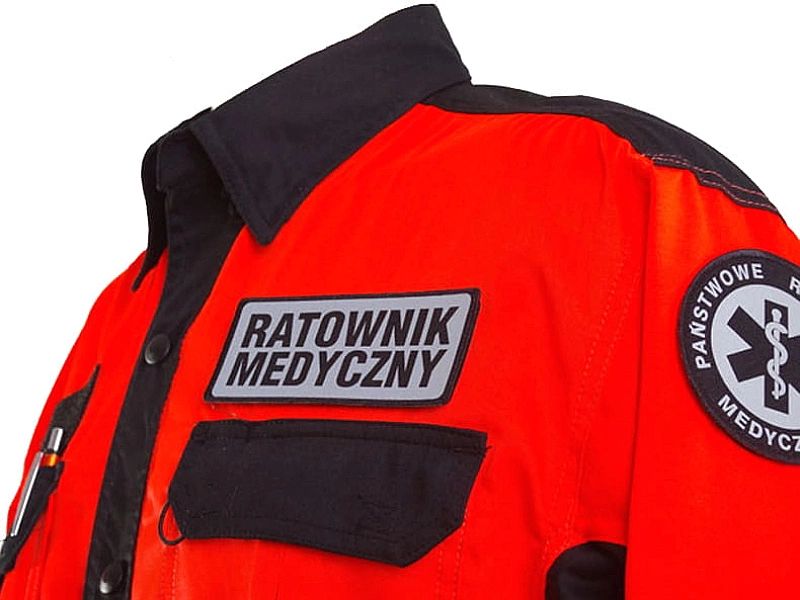Koszula taktyczna ratownicza Prm Fluo z kompletem emblematów (l)