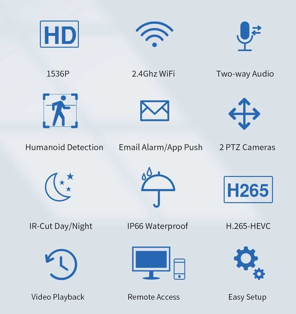 Sistema KIT 4 Cameras Vídeo Vigilância • WIFI • Exterior 3MP • NOVO