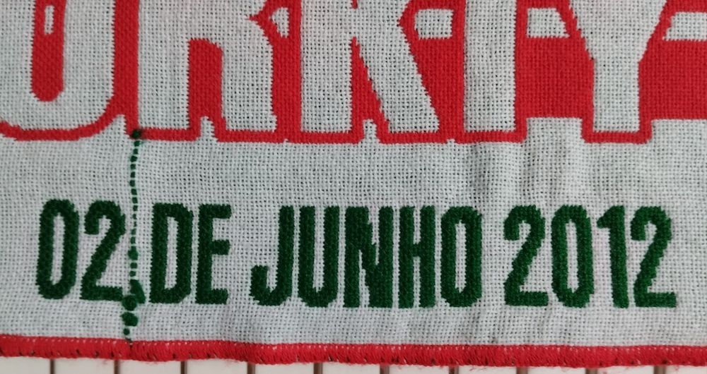 Cachecol do jogo de Portugal com Turquia 02/06/2012