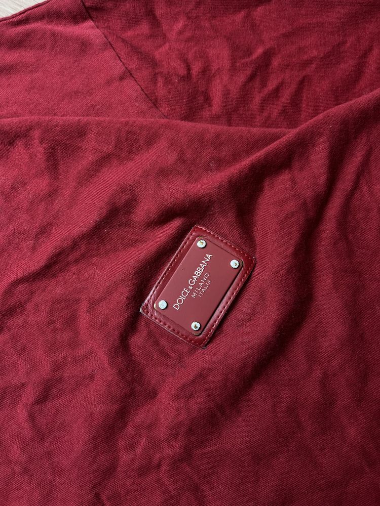 Dolce & Gabbana Red Plague Koszulka T-shirt Old money Streetwear