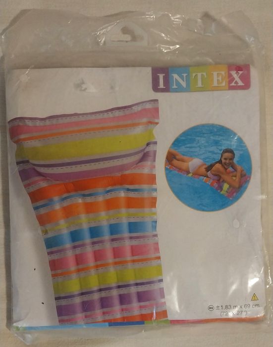 Новий пляжний надувний матрац "Action Print Mats" Intex 183×69 см