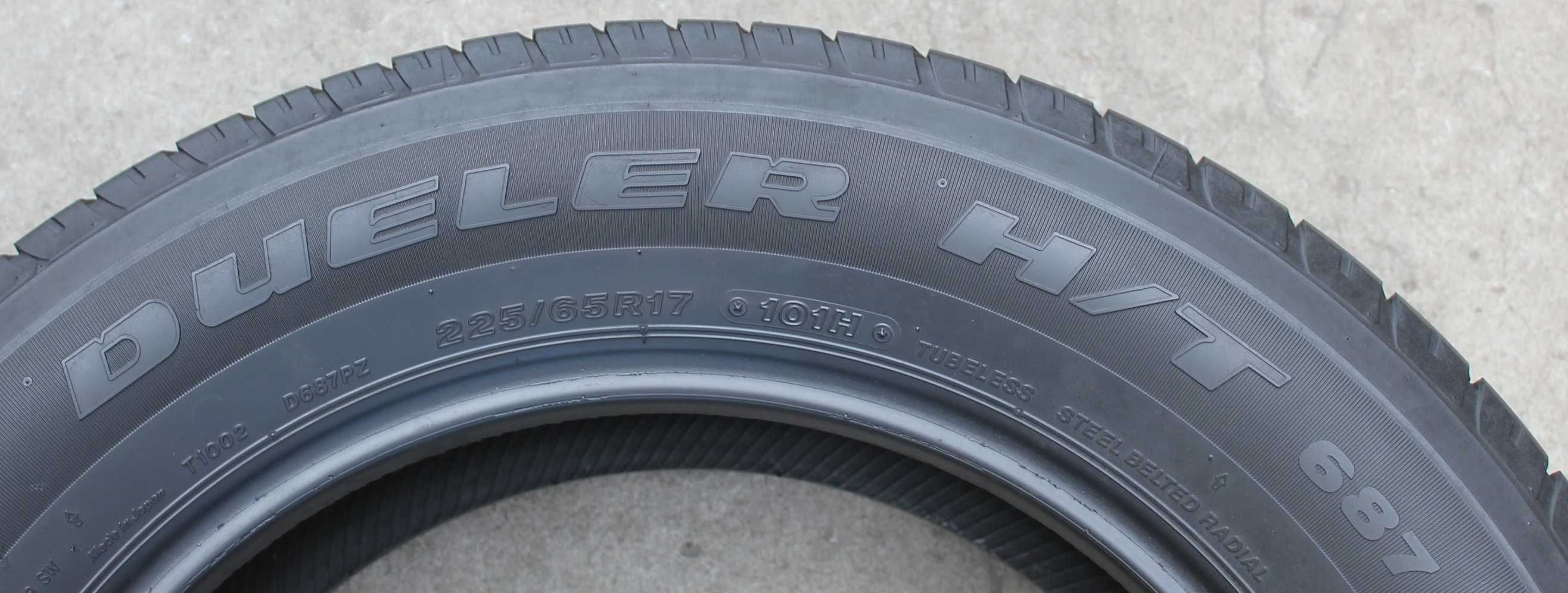 Літні шини, літня резина 225/65/R17 Bridgestone Dueler, Japan