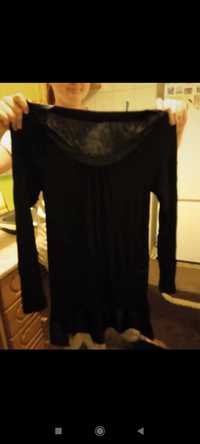 suknia czarna obcisła tunika