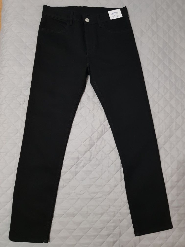 NOWE czarne spodnie H&M SkinnyFit r.152 (11-12l.) chłopiec, rozp. roku