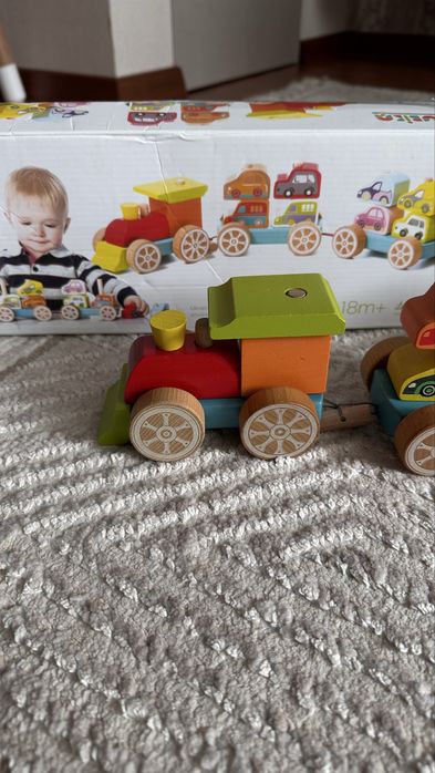 Деревяний потяг констуктор + 18 місяців