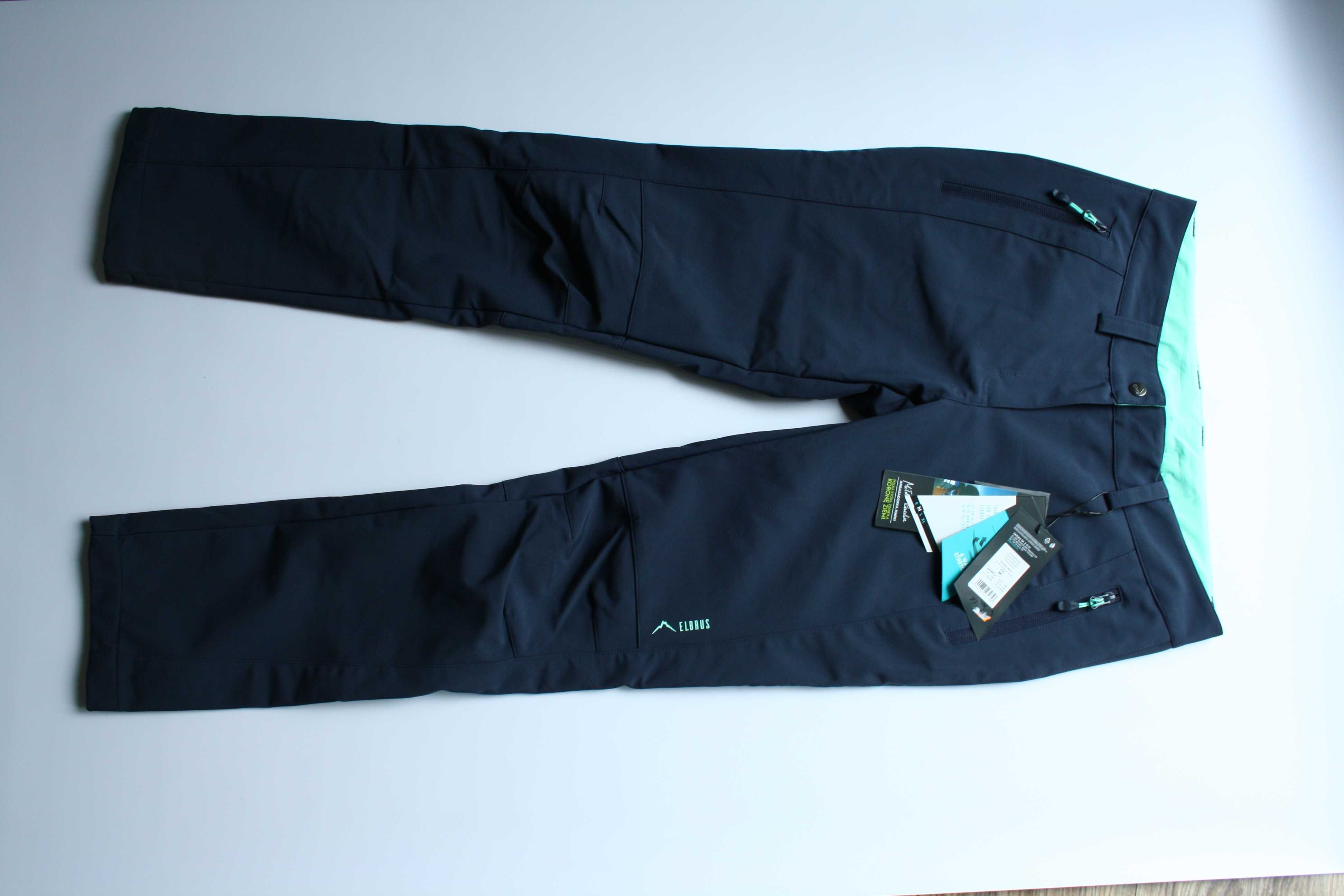 Damskie spodnie softshellowe ELBRUS GIANNA WO’S XL 42 green trekking