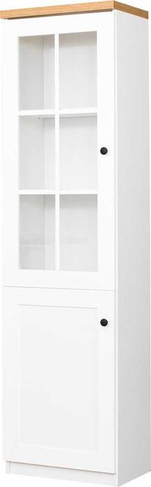 NOWA biała witryna szkło regał szafka BODZIO Toskania lewa 190cm 50cm