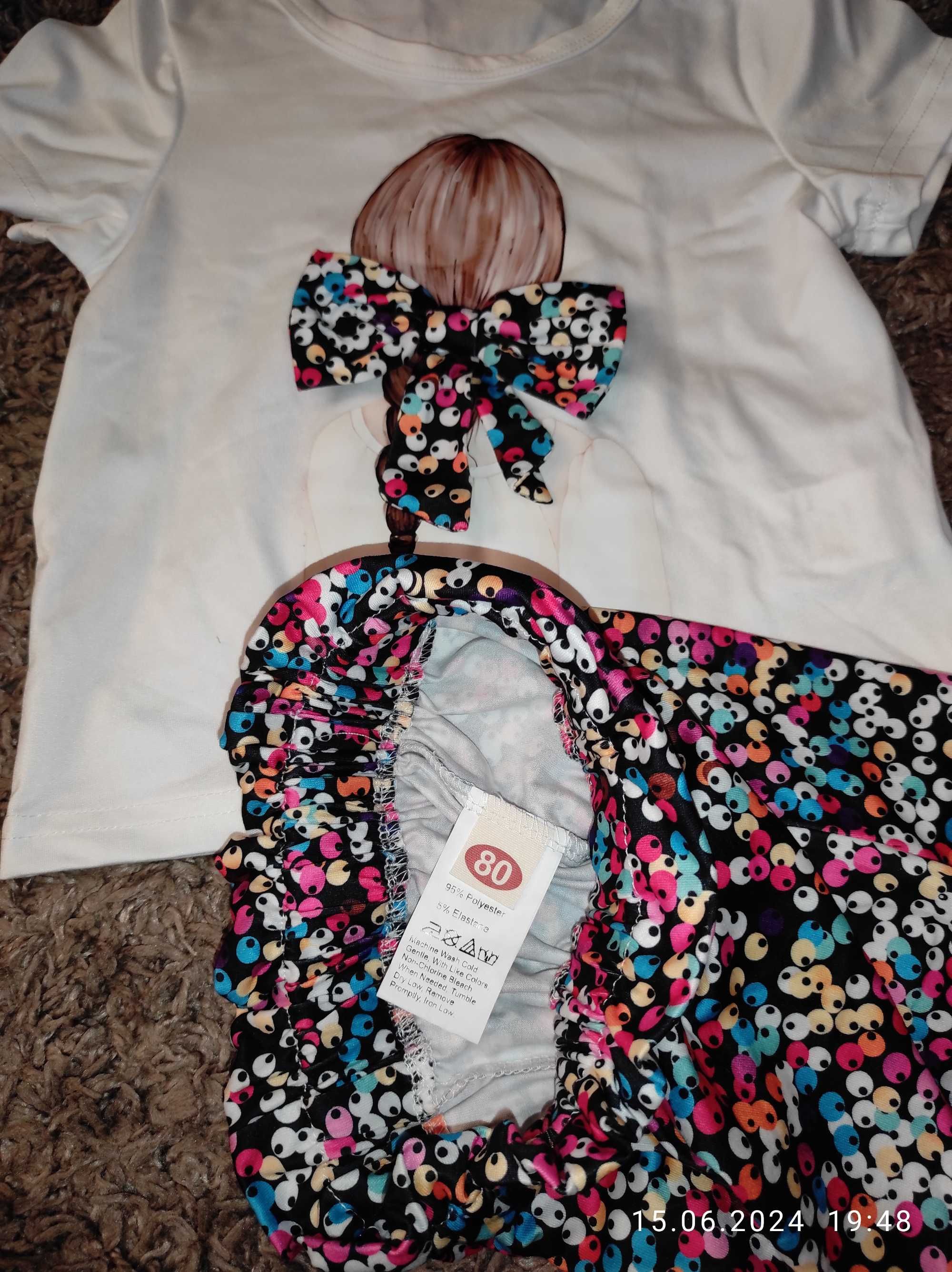 2 eleganckie letnie garnitury, spódnica tutu dla dziewczynek
