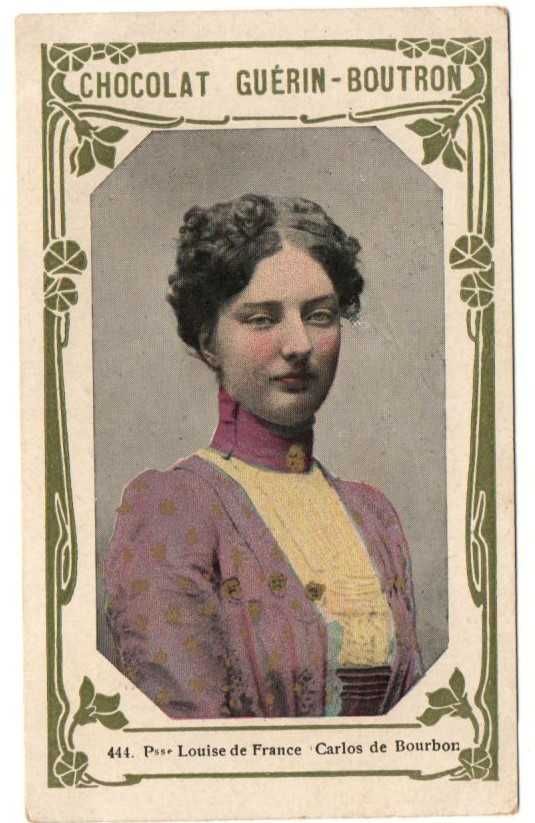 Publicidade chocolat guerin-boutron: irmãs da Rainha D. Amélia