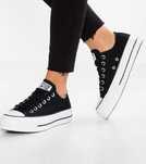 Buty Converse All Star Chuck Taylor niskie lift platforma czarne 39