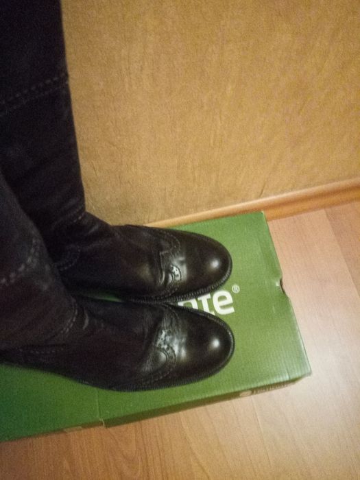 Женские сапоги оригинал JHAY ,кожа,чёрного цв,Италия