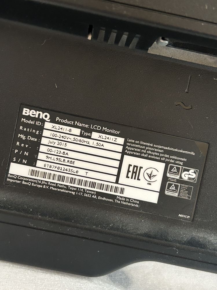 BenQ XL2411Z / 24” / 144hz / 1ms / FullHD