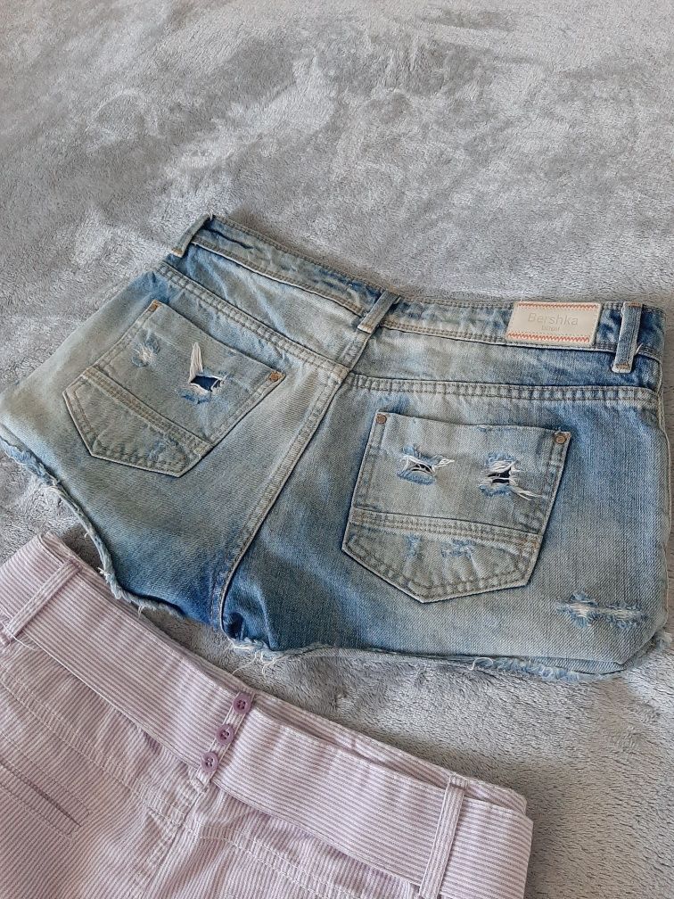 Krótkie spodenki damskie S Denim Bershka