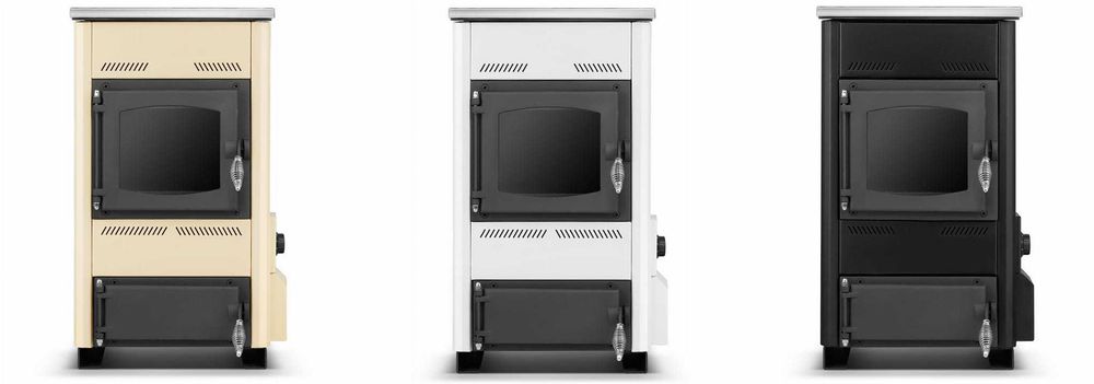 Piec kuchnia węglowa westfalka z płaszczem wodnym TEMY ES 10 kW czarna