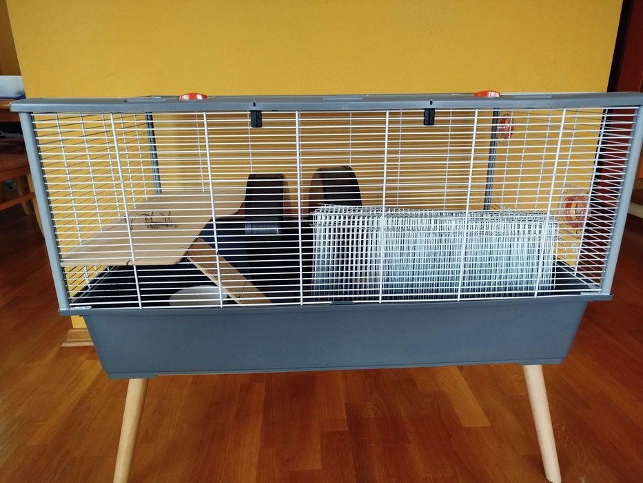 Duża klatka i akcesoria dla chomika, świnki, myszek itp