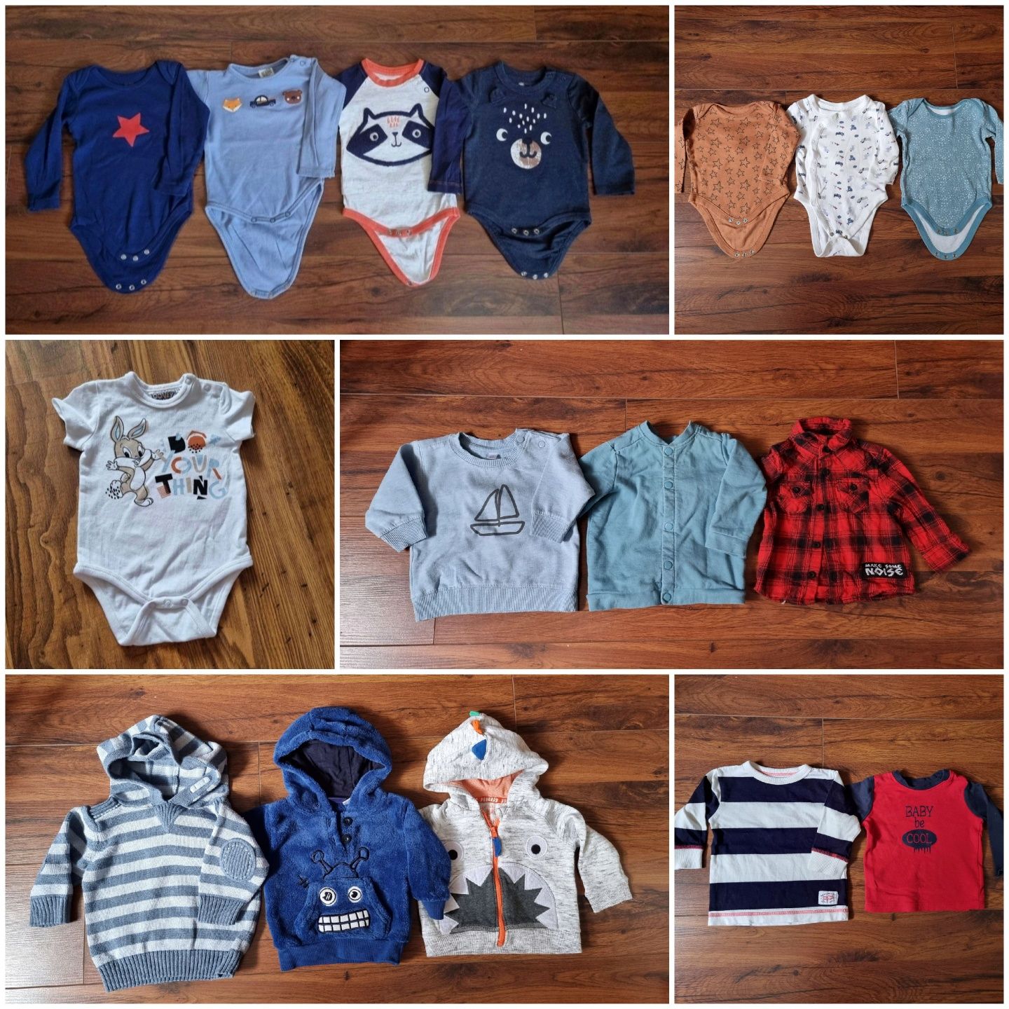 Body niemowlece bluzki bluzy roz 68 zestaw 16sztuk
