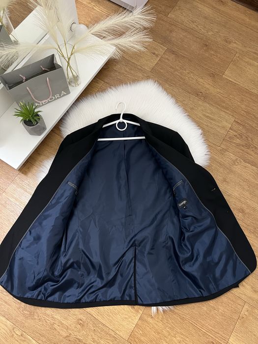 Чорний оверсайз піджак пиджак жакет блайзер базовий на підкладці