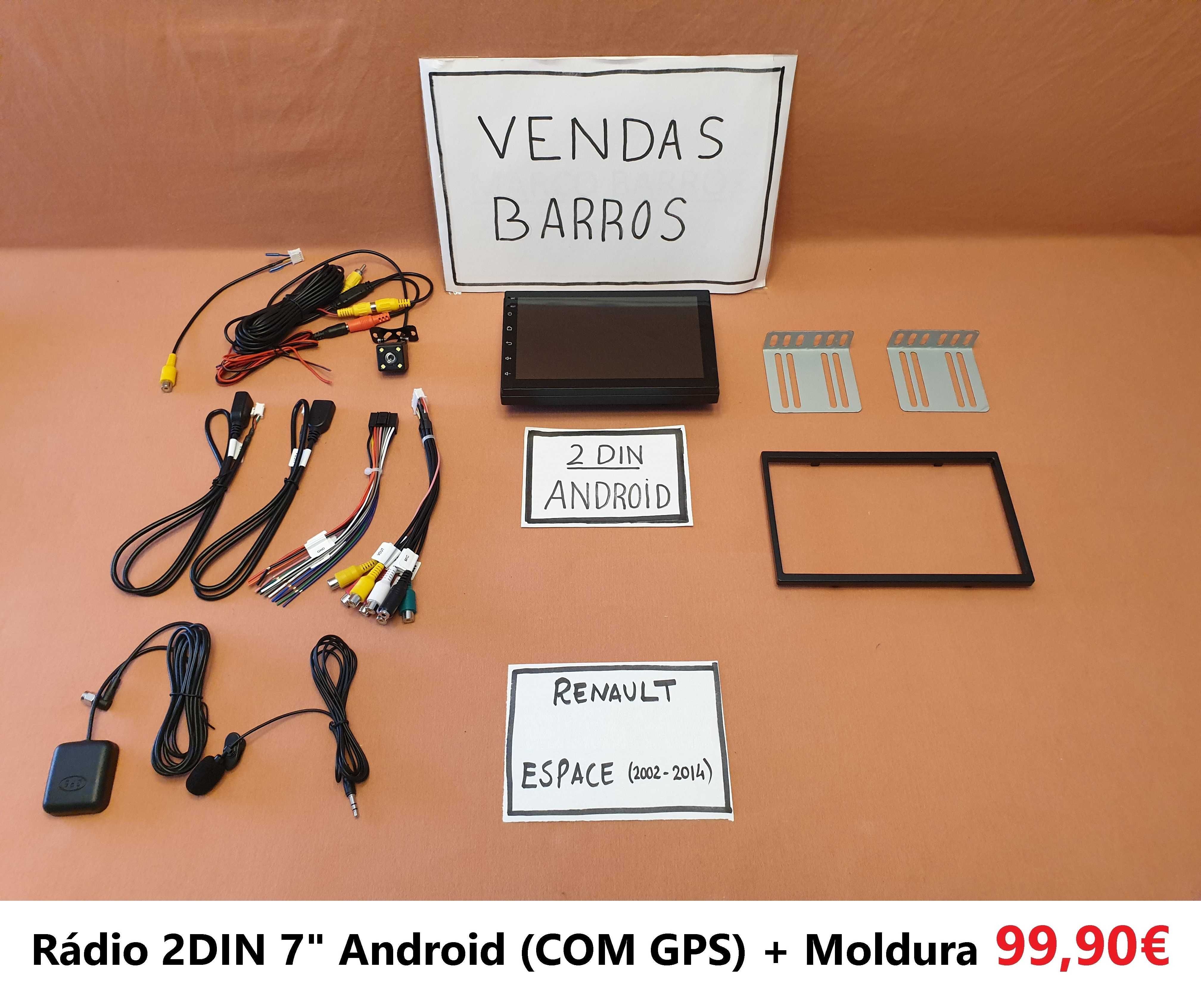 (NOVO) Rádio 2DIN • Renault Modus • Espace IV • Android • Wifi GPS