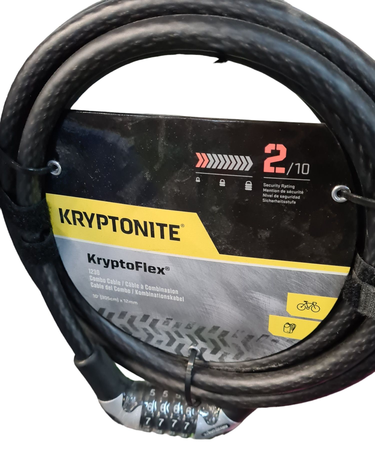 Zapięcie Rowerowe KRYPTONITE KRYPTOFLEX 1230 CBL 12mmX305cm