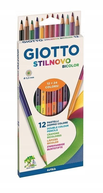 Kredki Stilnovo Dwustronne 12 Kolorów Giotto