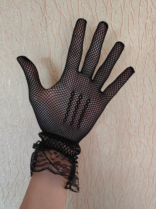 Gotyckie rękawiczki lolita siateczka koronka harajuku alternatywka